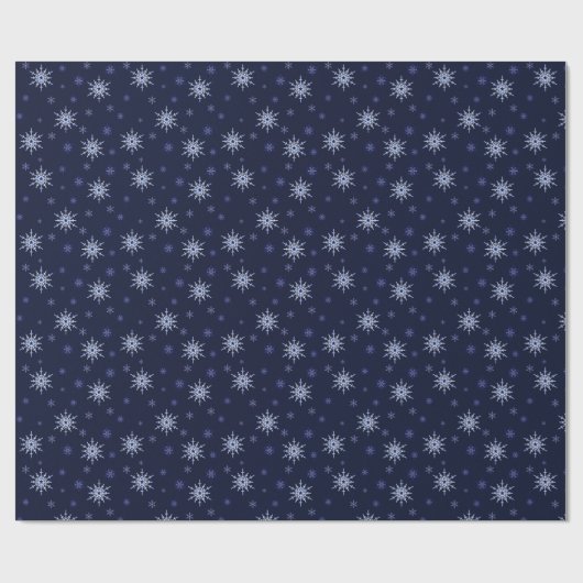 Blauw en wit snowflake papier (Vlak)