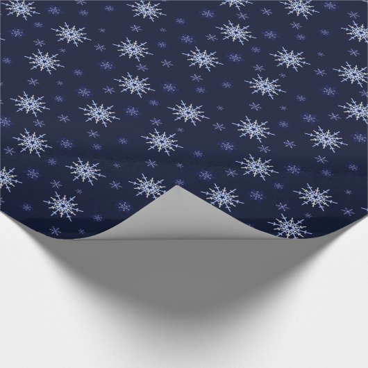 Blauw en wit snowflake papier (Hoek)
