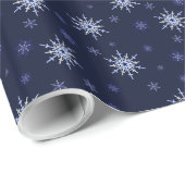 Blauw en wit snowflake papier (Rol Hoek)