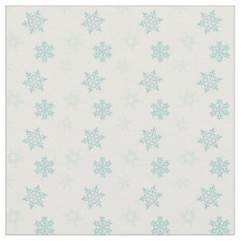 Blauw en wit Snowflakes Patroon Stof