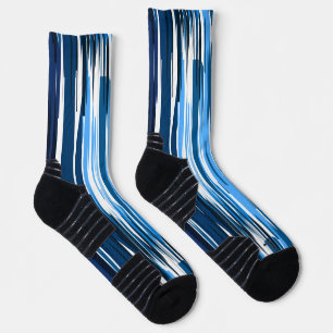 Blauw en wit sokken