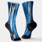 Blauw en wit sokken (Gebogen)