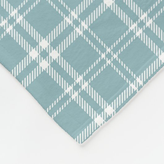 Blauw en wit speldenblauw fleece deken (Hoek)