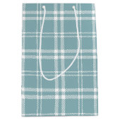 Blauw en wit speldenblauw medium cadeauzakje (Voorkant)