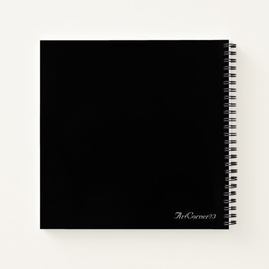 Blauw en wit Spirograph Design Notitieboek (Achterkant)