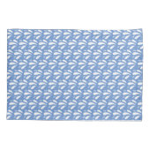 Blauw en Wit Splash Patroon Moderne Kust Kussensloop (Achterkant)