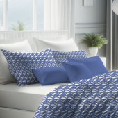 Blauw en Wit Splash Patroon Moderne Kust Kussensloop