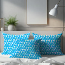 Blauw en Wit Splash Patroon Moderne Kust