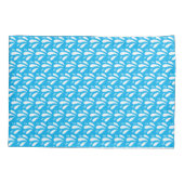 Blauw en Wit Splash Patroon Moderne Kust Kussensloop (Achterkant)