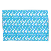 Blauw en Wit Splash Patroon Moderne Kust Kussensloop (Voorkant)