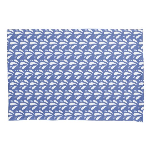 Blauw en Wit Splash Patroon Moderne Kust Kussensloop (Voorkant)