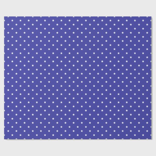 Blauw en wit Star Patroon Cadeaupapier (Vlak)