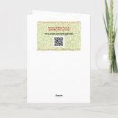 Blauw en Wit Stijl Flow Blue Christmas Kaart (Achterkant)