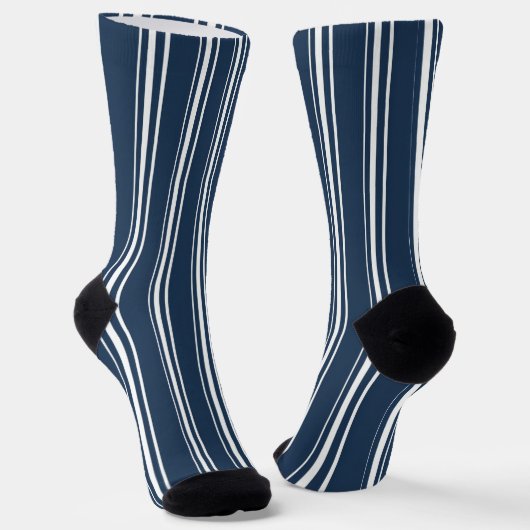 Blauw En Wit Streep Sokken (Gebogen)