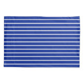 Blauw en wit streepjesontwerp kussensloop (Achterkant)