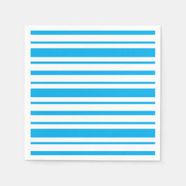 Blauw en wit streeppatroon servet