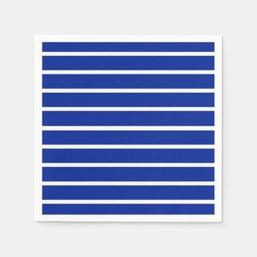 Blauw en wit strepenontwerp servet (Voorkant)