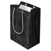 Blauw en wit String Bow On Wood Medium Cadeauzakje (Achterkant Gekanteld)
