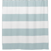 Blauw en Wit Stripe Custom Kleur Douchegordijn (Voorkant)