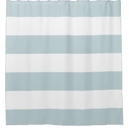 Blauw en Wit Stripe Custom Kleur Douchegordijn