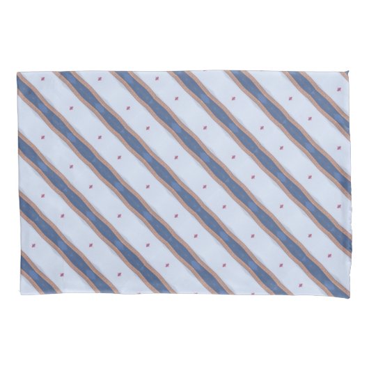 Blauw en wit Striped design Kussensloop (Voorkant)