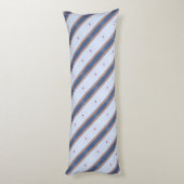 Blauw en wit Striped design Lichaamskussen (Achterkant (Verticaal))