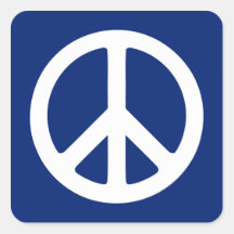 Blauw en wit symbool voor vrede