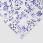 Blauw en Wit Tafellinnen Tissuepapier (Detail)