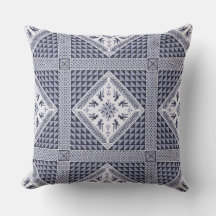  blauw en wit Tatreez-patroon