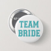 Blauw en wit Team Bride Ronde Button 5,7 Cm (Voorkant /achterkant)
