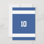 Blauw en Wit Team de Uitnodiging van de Dag (Achterkant)