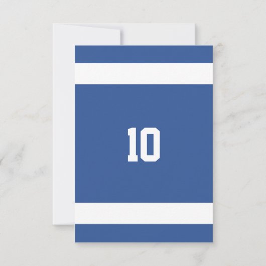 Blauw en Wit Team de Uitnodiging van de Dag (Achterkant)