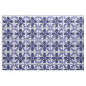 Blauw en wit tegelpatroon stof (Fat Quarter)