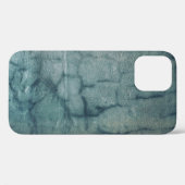 Blauw en wit textiel met waterdruppels Case-Mate iPhone case (Achterkant (horizontaal))
