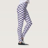 Blauw en Wit Textuur Naadloos Ontwerp Leggings (Rechts)