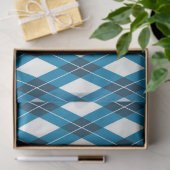 Blauw en wit thema Vrolijk kerstfeest Tissuepapier (Geschenk)