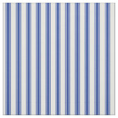 Blauw en wit Ticking Strepen Stof (Swatch)