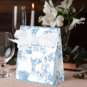 Blauw en wit Toile de Jouy bruidsdouche Bedankdoosjes