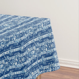 blauw en wit toile de jouy tafelkleed