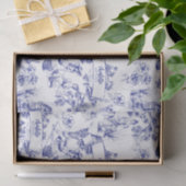 Blauw en Wit Toile Tissuepapier (Geschenk)