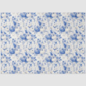 Blauw en wit toilet Halloween Tissuepapier (Voorkant)