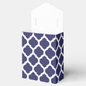 Blauw en wit trellis patroon dank u geschenkdoos bedankdoosjes (Geopend)