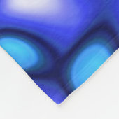 Blauw en wit Trippy Groovy Fine Fractal Abstract Fleece Deken (Hoek)