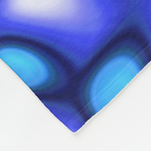 Blauw en wit Trippy Groovy Fine Fractal Abstract Fleece Deken (Hoek)