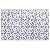 Blauw en Wit Tropisch Ananaspatroon Stof (Fat Quarter)