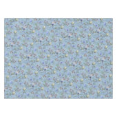 Blauw en wit Tulps Anemones Pattern Tafelkleed (Voorkant (Horizontaal))