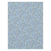 Blauw en wit Tulps Anemones Pattern Tafelkleed (Voorkant)