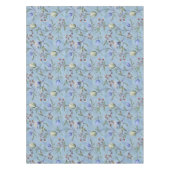 Blauw en wit Tulps Anemones Pattern Tafelkleed (Voorkant)