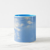 Blauw en wit tweekleurige koffiemok (Center)