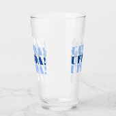 Blauw en wit Uffda Beer Glass Glas (Links)